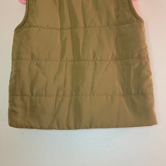 OSHKOSH B’GOSH Boy’s Tan with Orange Fleece Lining Snap Up Vest / Size: 18 Mos - Picture 9 of 10
